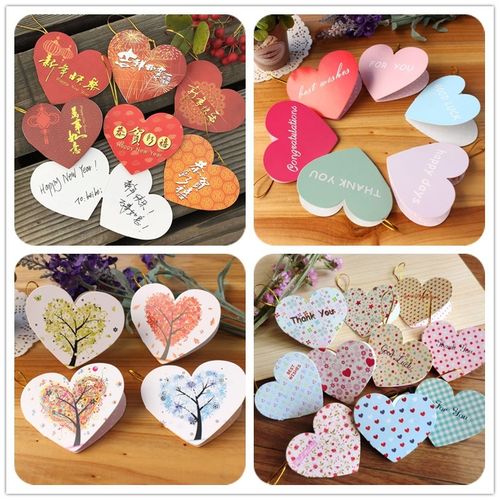 许愿树祝福卡七夕节许愿卡留言吊卡端午节爱心卡创意心形卡片小贺