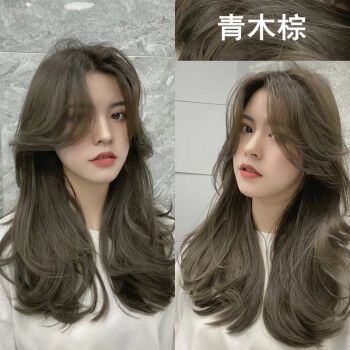 染发剂自己染2021流行色植物学生黑茶色染发膏染头发的颜色 青木棕