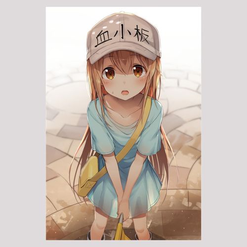 狼天影 工作细胞血小板动漫海报墙贴纸画白血球巨噬细胞二次元超大可