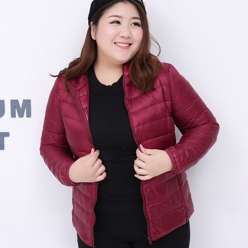 2021新款胖mm宽松外套加肥加大码女装羽绒服女胖妹妹200斤秋季冬