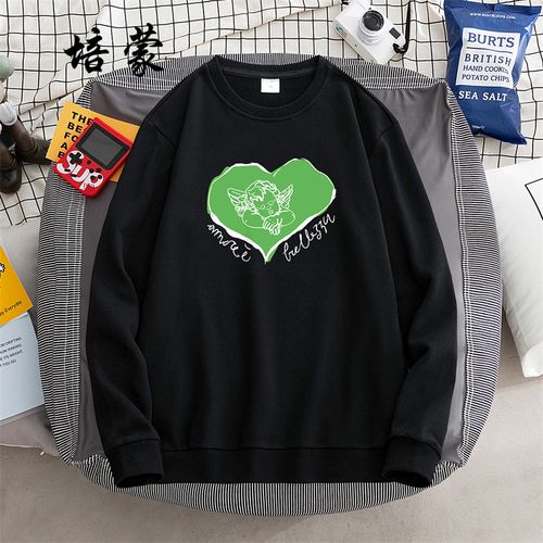 培蒙(peimeng)品牌轻奢黑色卫衣男春秋季2021ins潮牌宽松情侣款秋装上