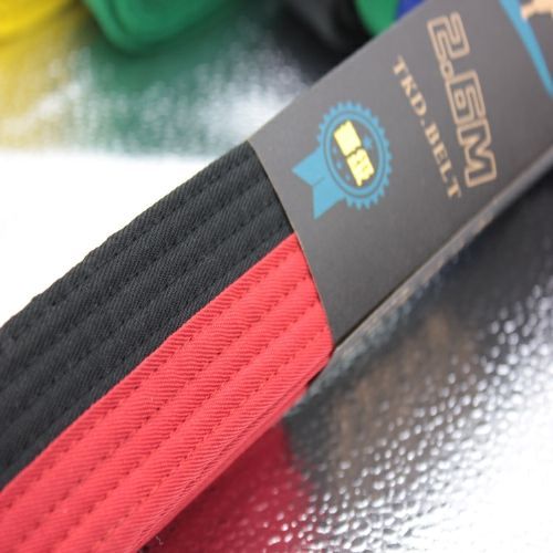 跆拳道红黑带 红黑色跆拳道腰带