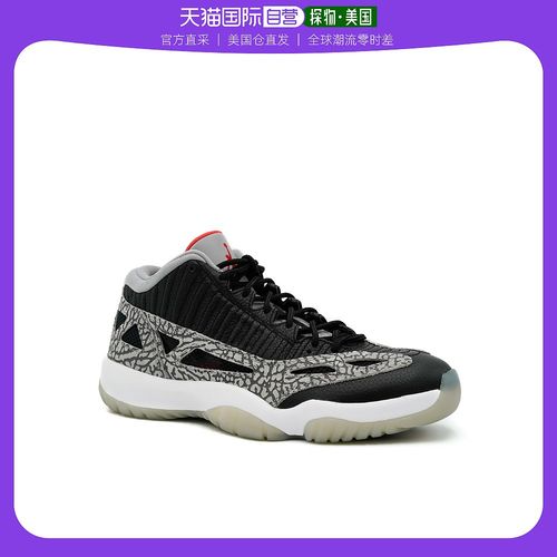 美国直邮air jordan乔丹low ie aj11黑白灰男爆裂纹篮球鞋919712