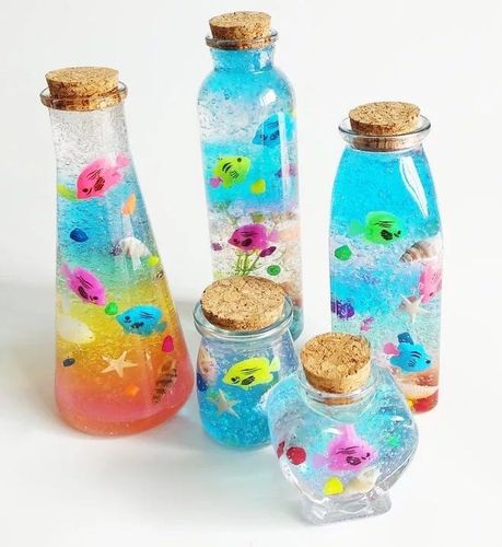 海洋宝宝水晶珠水宝宝 许愿瓶漂流瓶星空瓶创意diy材料全套 包邮