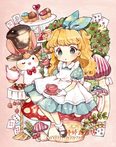 印花法国dmc十字绣套件客厅卧室儿童房 卡通人物 爱丽丝梦游仙境