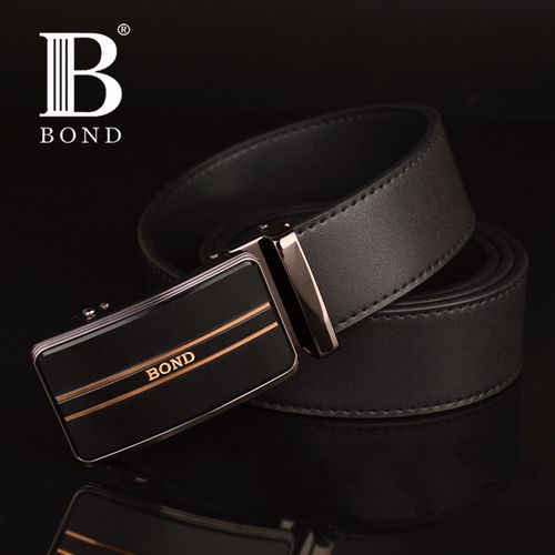 bond宾利世家男士真皮自动扣皮带青年商务时尚轻奢光
