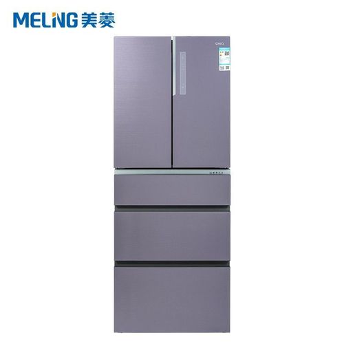 美菱bcd-406wq3m法式冰箱变频风冷无霜智能wifi玻璃面