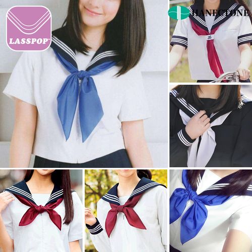 日本h牌hanectone三角领巾jk制服水手服直条巾赤绀色桥本环奈同款