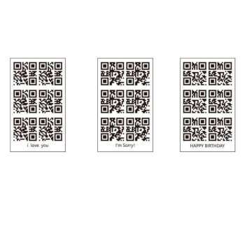 韩国ins情人节可以扫的表告白二维码纹身贴防水持久男女创意 5我爱你