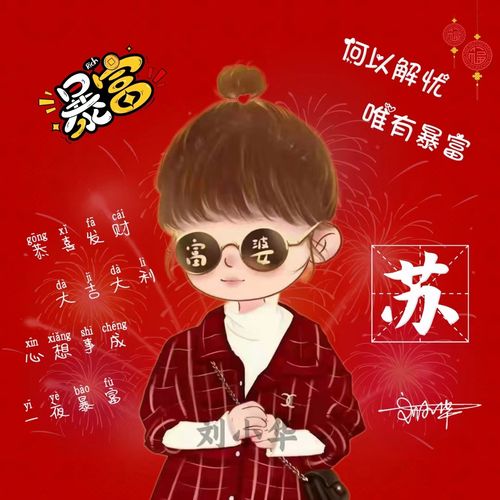 一夜暴富微信头像2022虎年大吉个性签名头像制作用自己名字做头像