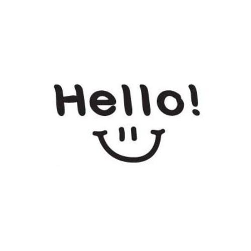 简约hello hi你好个性贴纸英文笑脸服装店铺北欧风客厅装饰墙贴纸