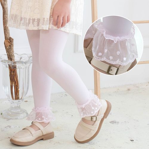 儿童连裤袜夏季女童3-12岁花边裤薄款九分蕾丝防蚊裤