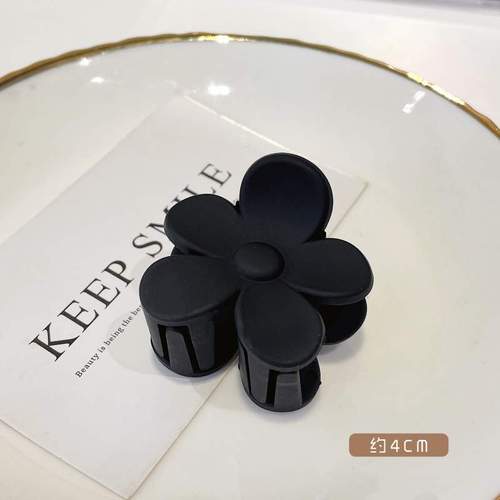 抓夹固定神器简约小号发夹后脑勺马尾夹子防塌亚克力发卡女 黑色1个装