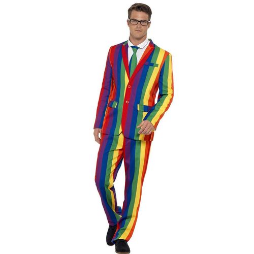 时装周走秀款 彩虹廓型西服 复古三件套套装夜店个性