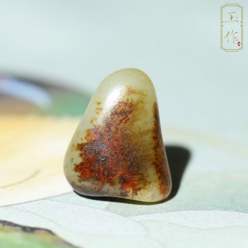 在售【玉作】新疆和田玉籽料独籽特色原石青玉老熟皮籽料玉石