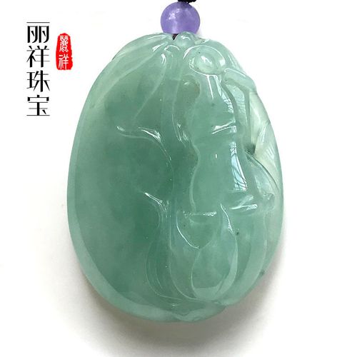 【丽祥珠宝】纯天然玉石翡翠竹子玉吊坠节节高冰种满绿富贵竹玉坠