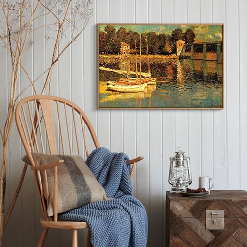 简约现代法式艺术装饰画客厅玄关画莫奈画风格作品壁画挂画卧室床头