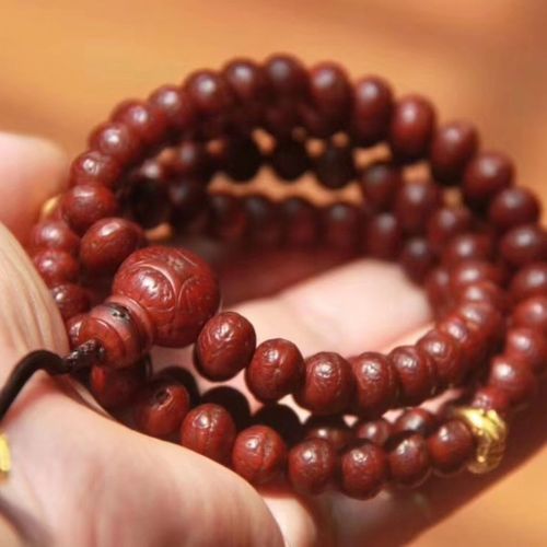 批发正宗尼泊尔凤眼菩提子108红皮原籽龙麒麟眼佛珠手链手串男女