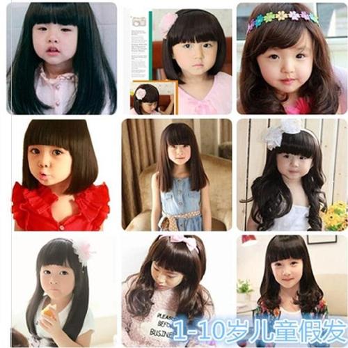新款发饰假发女婴卷发公主婴儿可爱汉服长长卷古代