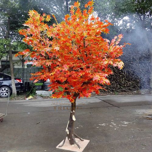 直销景观仿真红枫叶树酒店大堂绿植家装婚庆道具手工绢花摆放花艺