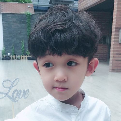男孩短发拍照道具小童蓬松头发男童假发 帅气 韩版短卷发头套小孩