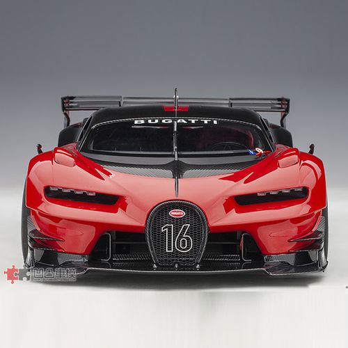 高端车模布加迪vision gt赛车霸王龙奥拓aa原厂1:18仿真汽车模型