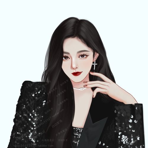 头像 女 高清 卡通 动漫手绘 御姐 长发美女 自动发货 头像收集社