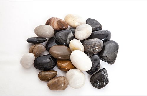 定制 鹅卵石雨花石天然小石子鱼缸花盆装饰盆栽园艺五彩小石子5斤