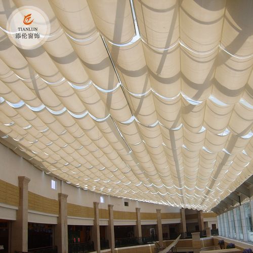 电动天棚帘 优质时尚商场阳光房酒店天棚帘定制 天蓬顶棚帘