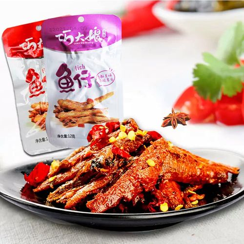 巧大娘鱼仔240g香辣酱汁烧烤小鱼干即食麻辣小鱼仔零食湖南特产