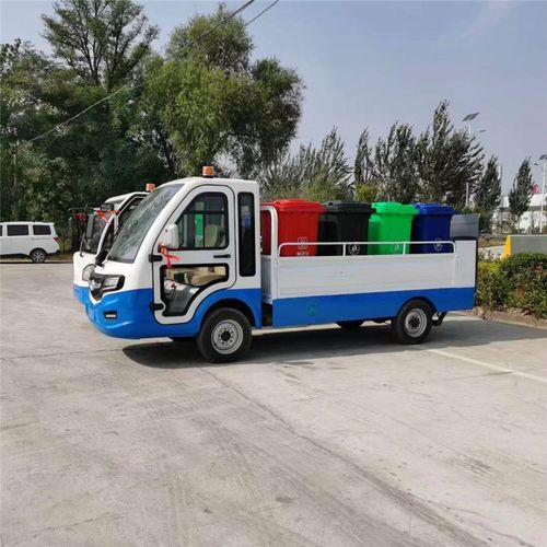中运威电动垃圾桶运输车小型电动平板垃圾车环卫车四轮垃圾桶托运车8