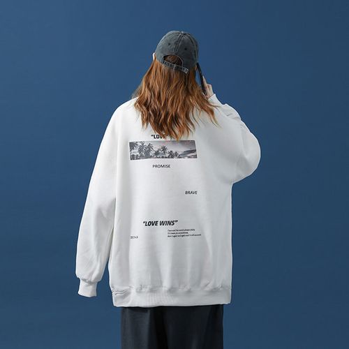 oversize卫衣女潮ins春秋季长袖上衣设计感小众加绒衣服外穿宽松