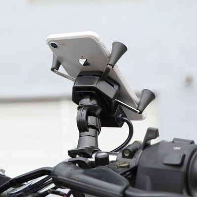 外卖手机架自行车摩托车充电防水骑行支架机车车载电动手机架防.