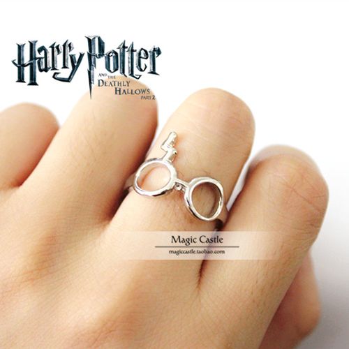 哈利波特 周边 闪电眼镜精美戒指 带盒