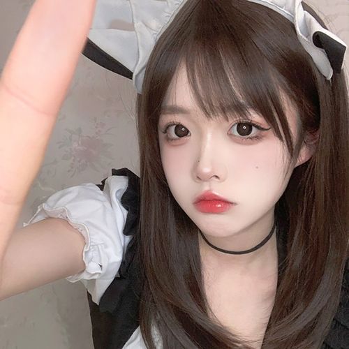 假发女中长发女夏季空气刘海黑长直网红日系减龄甜美