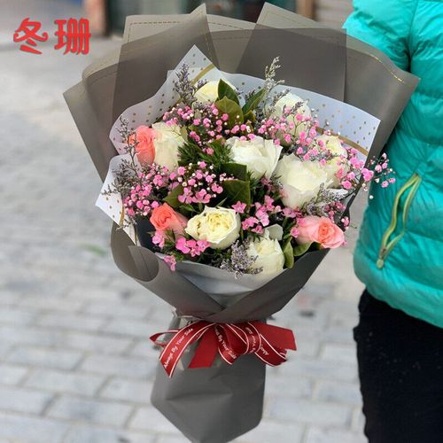 玫瑰花鲜花速递送女友老婆纪念日订花生日花束同城配送 晋中运城
