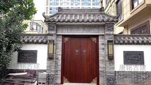 仿古门楼门头装饰牌匾清雅贤居砖雕文字匾额中式古建