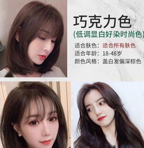 染发剂2022流行色自己染学生染头发黑色蓝黑色黑茶色女 巧克力色【可
