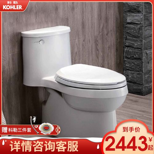 科勒马桶坐便器家用虹吸式小户型五级旋风绿能连体座便器5171