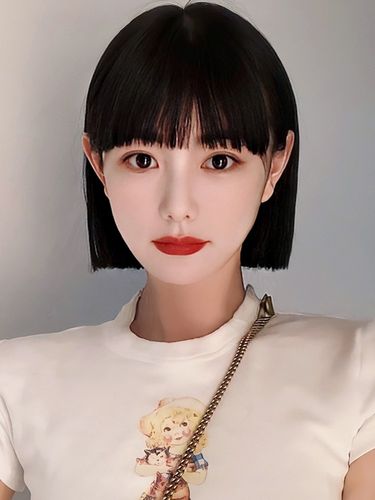 假发短发女夏漫画刘海一刀切齐耳短直发自然bobo头