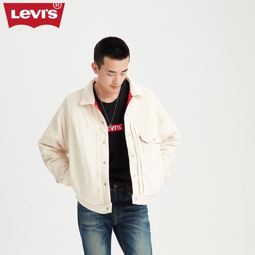 【李现同款】levi"sred先锋系列双面穿牛仔夹棉服男a0123-0001