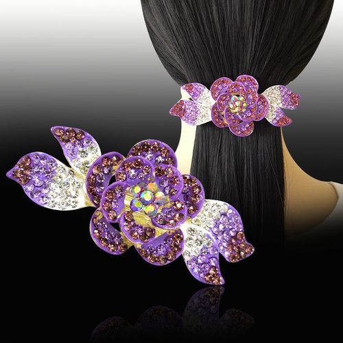 水钻发卡女妈妈盘发夹子中老年妈妈款发夹后脑勺横夹优雅气质镶钻