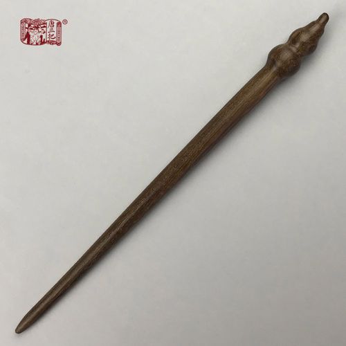 唐三把金丝檀木簪葫芦发簪一字簪古风汉服配饰道士簪日常盘发簪子