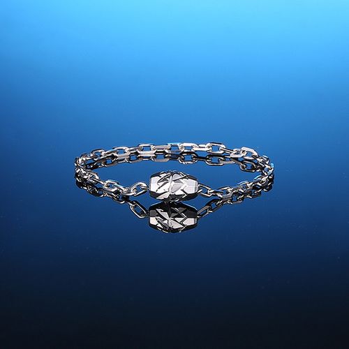 pt950铂金戒指女时尚简约 正品白金转运珠个性手链