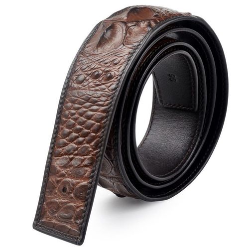 男士皮带身鳄鱼皮腰带无头皮带真皮