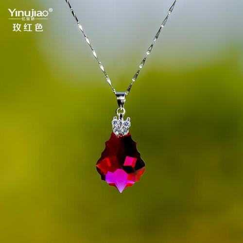 忆奴娇 巴洛克之光 纯银饰品 水晶 吊坠项链  韩国锁骨链 女 项链
