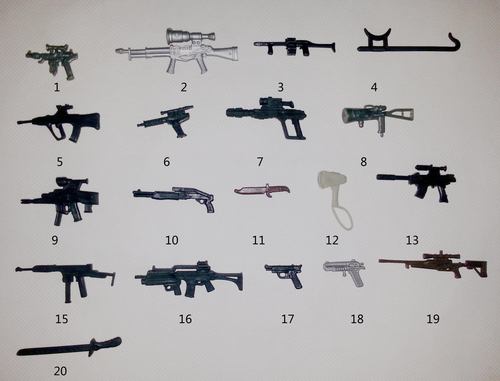 75寸可动人偶兵人配件武器配件 a套