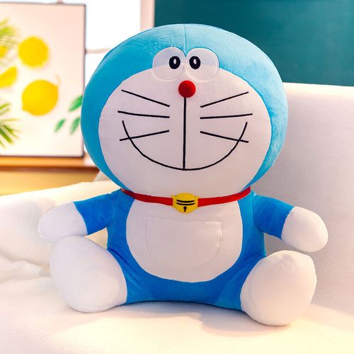 2022公仔机器猫毛绒玩具叮当猫玩偶抱枕蓝胖子儿童娃 微笑款 35厘米