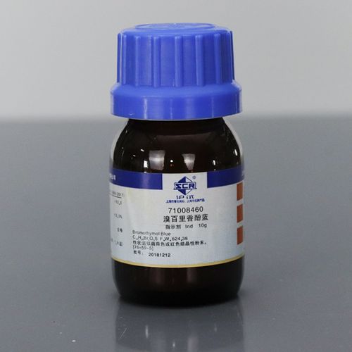 国药溴百里香酚蓝ind10g沪试实验试剂btb溴蓝指示剂0.