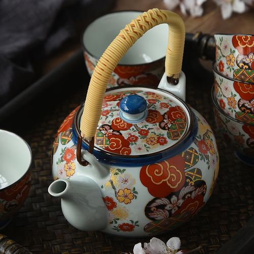 日本原装进口瓷器茶具波佐见烧茶壶汤吞杯礼品套装结婚乔迁送礼